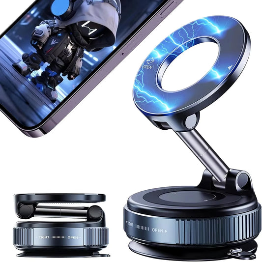 Revolutionize Your Drive with the 2026 Upgraded Adjustable Magnetic Car Phone Holder - 360° Rotation, Stylish Hollow-Out Design, Durable Zinc Alloy & ABS Construction