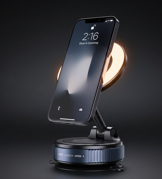 360° Adjustable Magnetic Phone Holder - Ultra-Stable Dashboard Stand for iPhone, Huawei, and Xiaomi